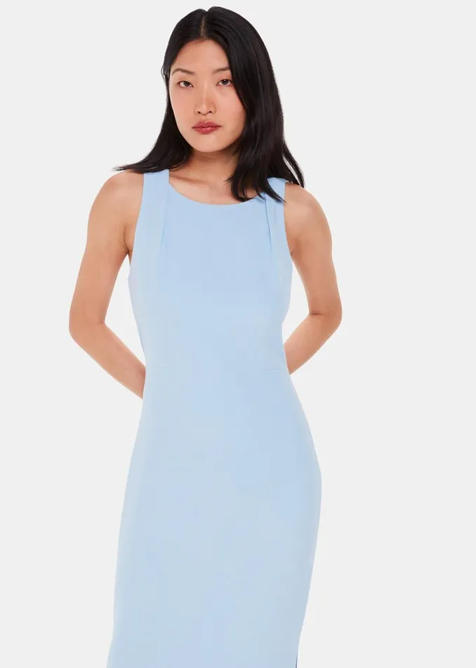 Women Dresses Whistles Pale Blue Tie Back Maxi Dress