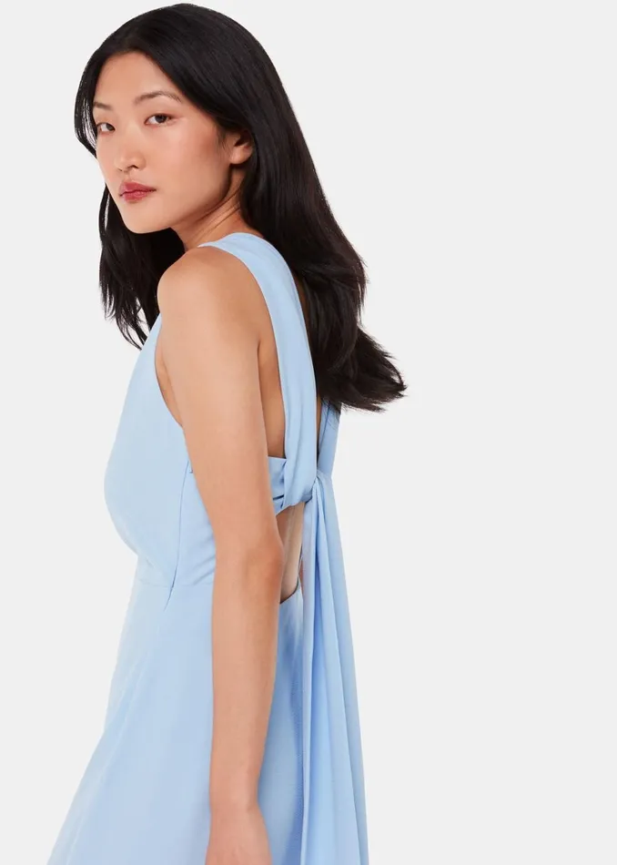 Women Dresses Whistles Pale Blue Tie Back Maxi Dress