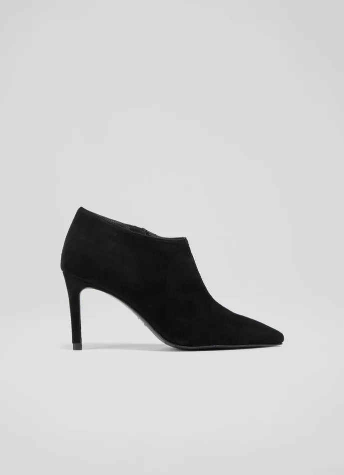 Women Elle Black Suede Shoe Boots Black LKBennett Boots