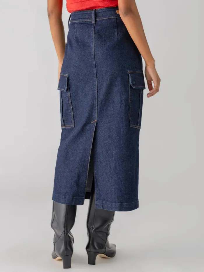 Women Essential Cargo Standard Rise Skirt Magnetic Sanctuary Clothing Denim