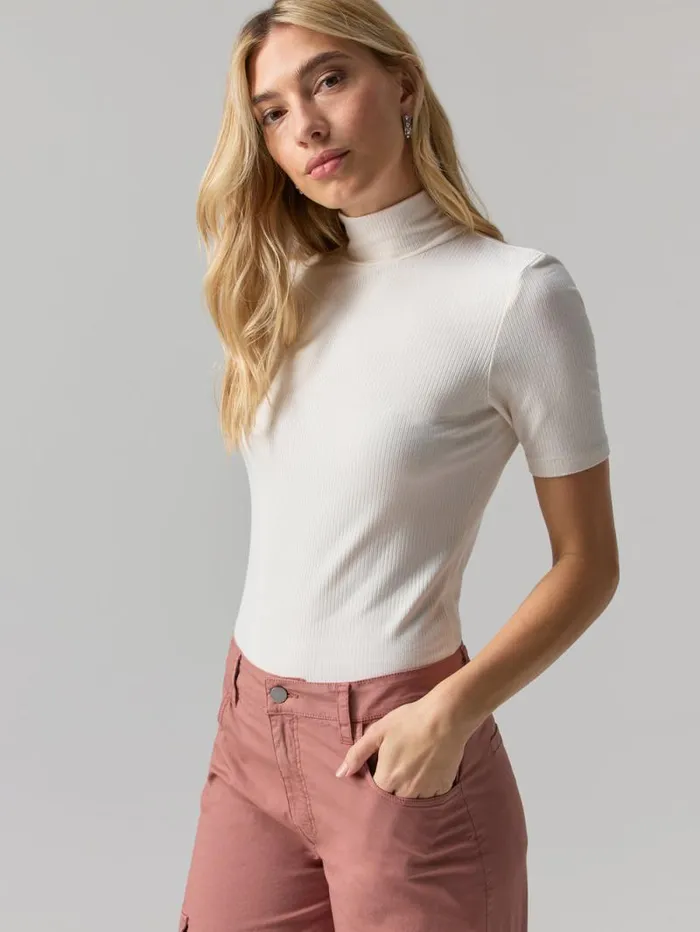Women Essential Short Sleeve Mock Neck Birch Sanctuary Clothing Sweaters and Cardis Women Essential Short Sleeve Mock Neck Birch Sanctuary Clothing Sweaters and Cardis