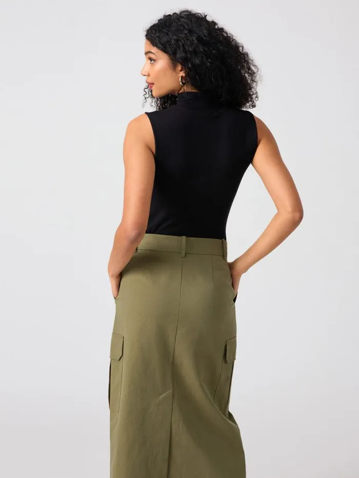 Women Essential Sleeveless Mock Neck Tank Black Sanctuary Clothing Sweaters and Cardis Women Essential Sleeveless Mock Neck Tank Black Sanctuary Clothing Sweaters and Cardis
