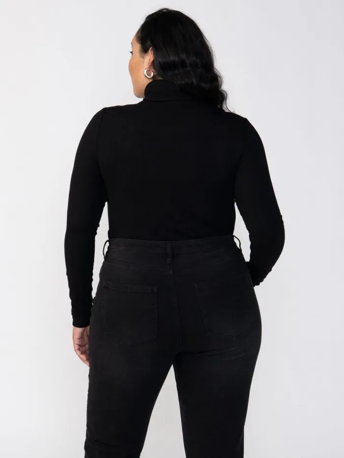 Women Essential Turtleneck Top Black Inclusive Collection Sanctuary Clothing Inclusive