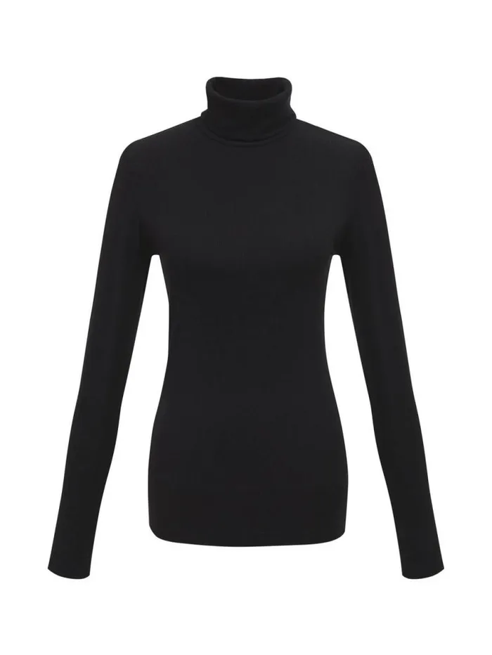 Women Essential Turtleneck Top Black Inclusive Collection Sanctuary Clothing Inclusive