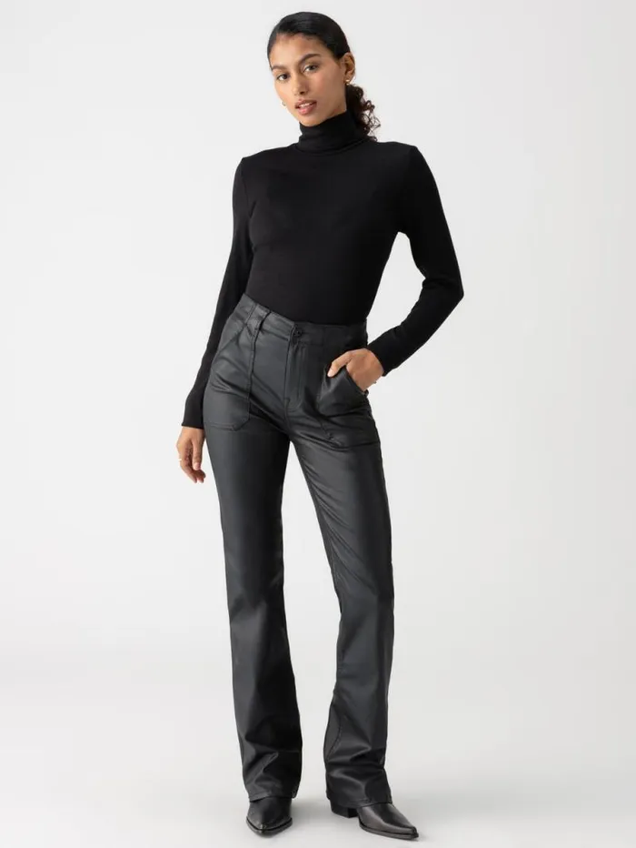Women Essential Turtleneck Top Black Sanctuary Clothing Sweaters and Cardis Women Essential Turtleneck Top Black Sanctuary Clothing Sweaters and Cardis