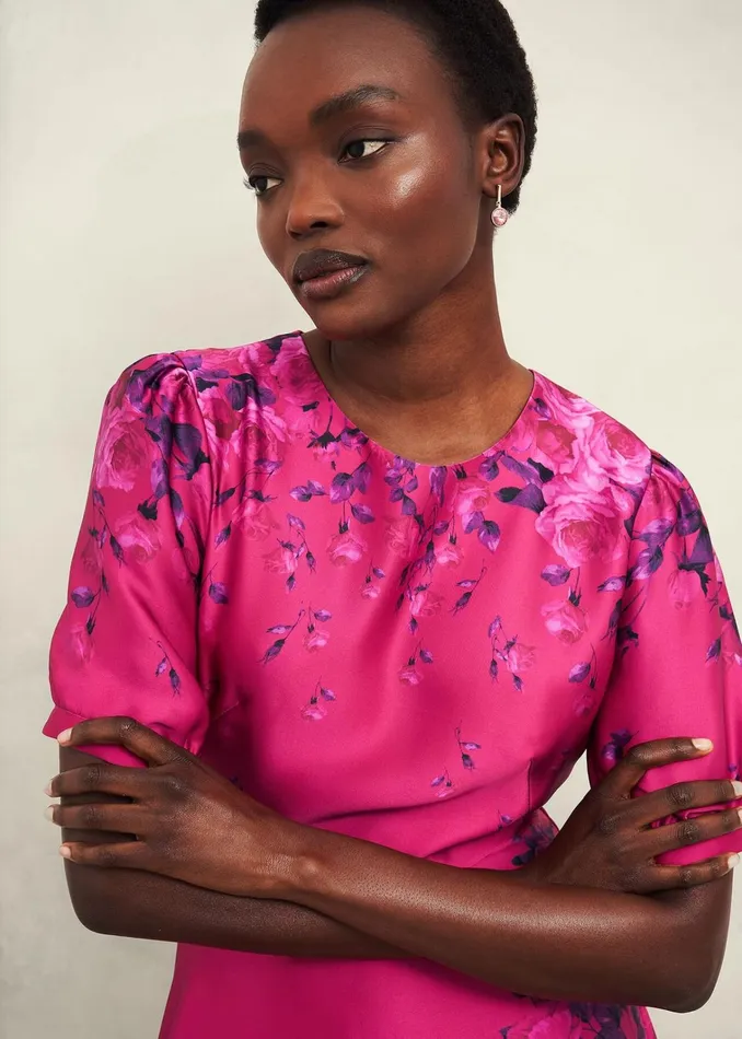 Women Evangeline Dress Pink Multi Hobbs Dresses and Jumpsuits