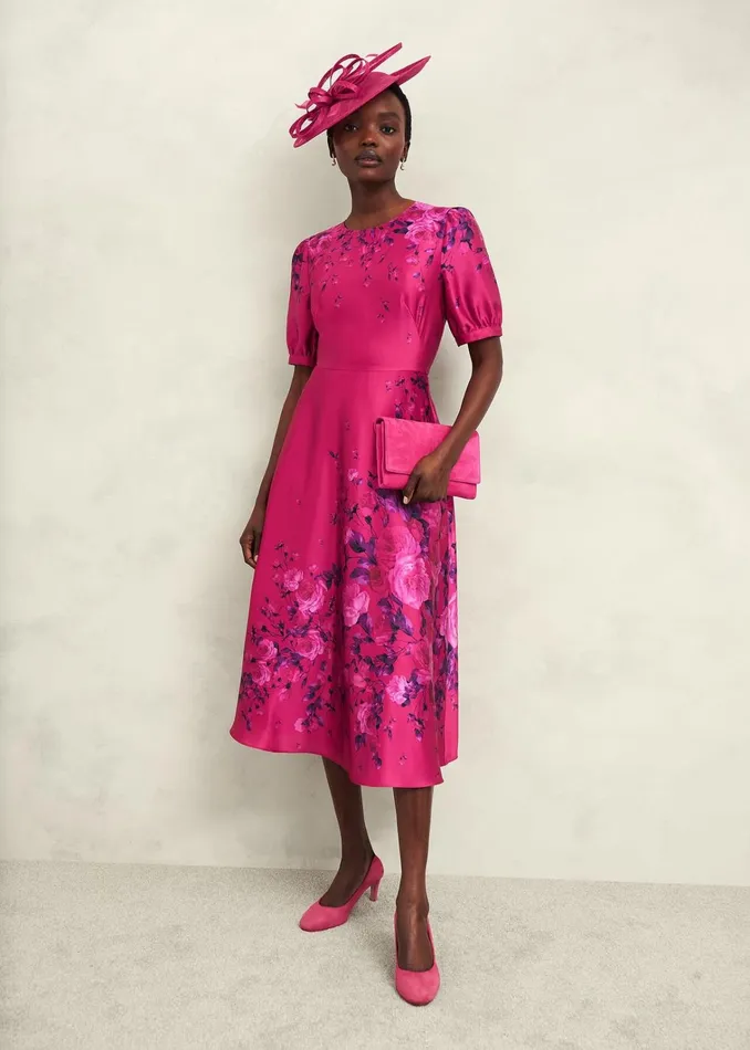 Women Evangeline Dress Pink Multi Hobbs Dresses and Jumpsuits