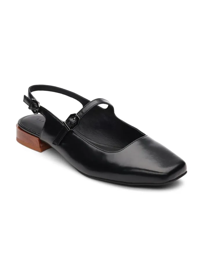 Women Everly Slingback Flat Black Sanctuary Clothing Ballet Flats