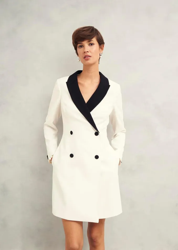 Women Exbury Dress Ivory Black Hobbs Dresses and Jumpsuits