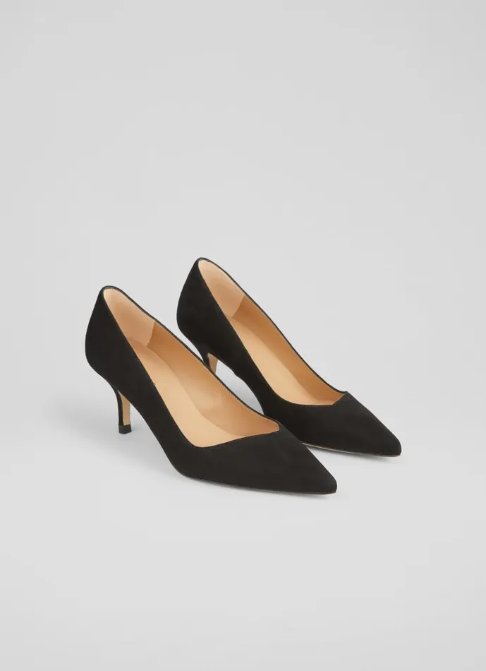 Women Farah Black Suede Asymmetric Kitten Heel Courts Black LKBennett Court Shoes Women Farah Black Suede Asymmetric Kitten Heel Courts Black LKBennett Court Shoes