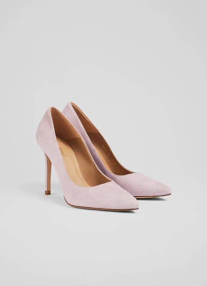 Women Fern Lilac Suede Pointed Toe Courts Purple LKBennett Court Shoes Women Fern Lilac Suede Pointed Toe Courts Purple LKBennett Court Shoes