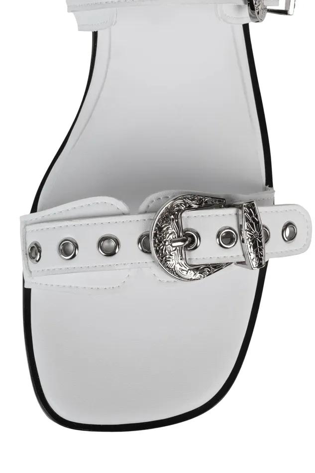 Women Flat Jeffrey Campbell ECLECTA White Silver