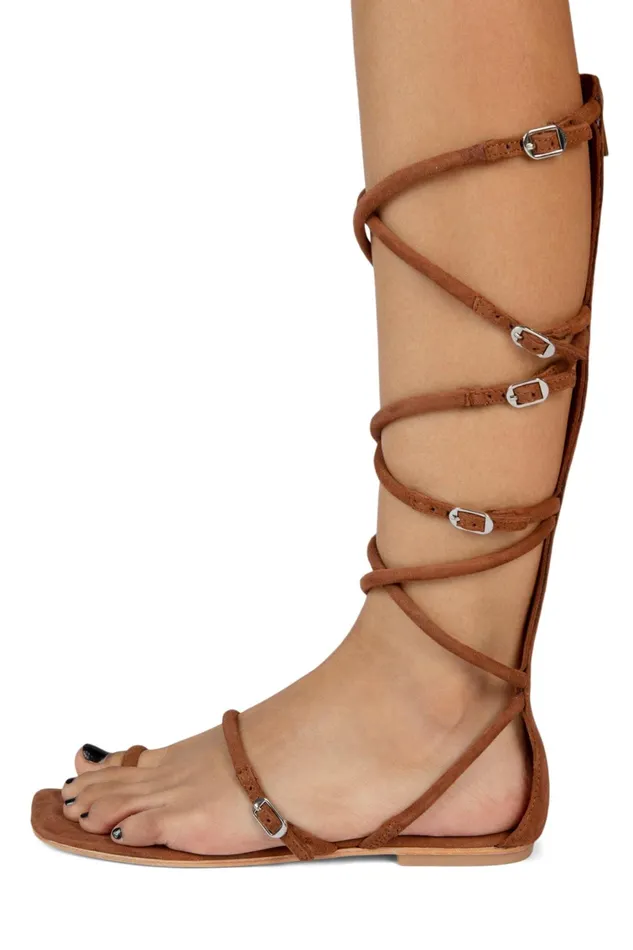 Women Flat Jeffrey Campbell GLADIA Tan Suede