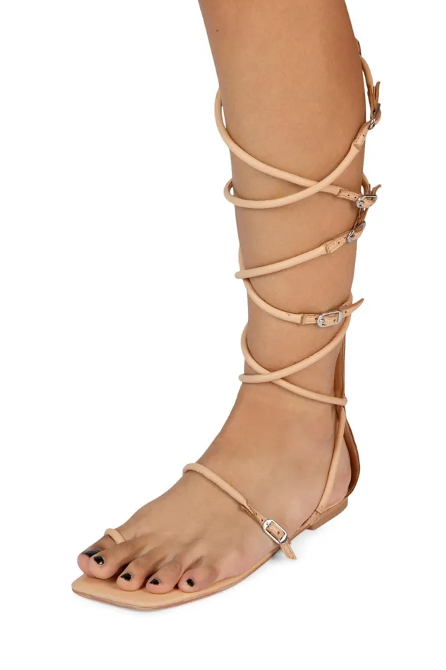 Women Flat Jeffrey Campbell GLADIA Tan Suede
