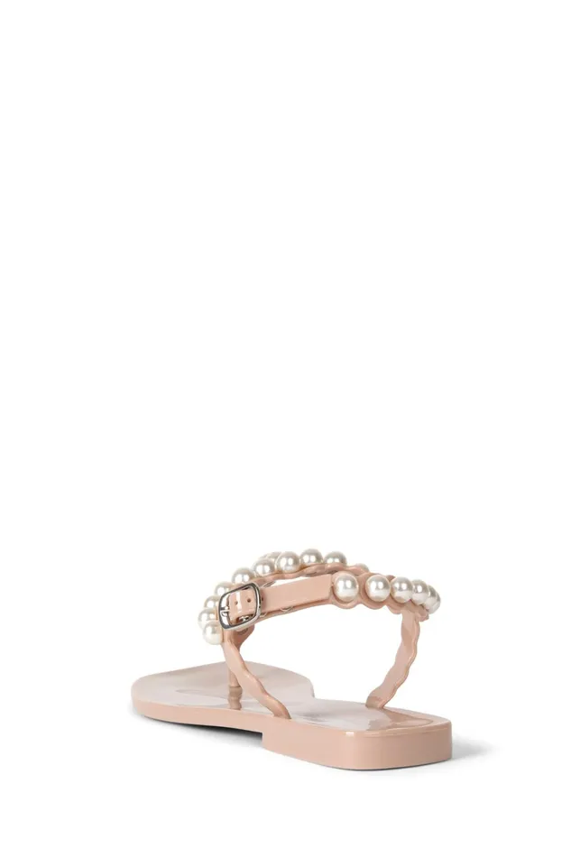 Women Flat Jeffrey Campbell PEARLESQUE Natural Shiny