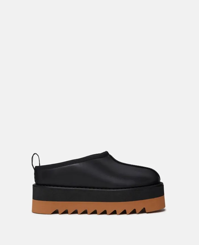 Women Flats Stella McCartney SneakElyse Platform Slippers Midnight Black