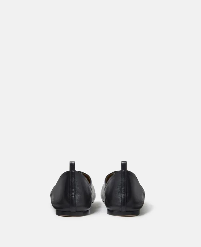 Women Flats Stella McCartney Terra Laced Alter Mat Ballerina Flats Midnight Black