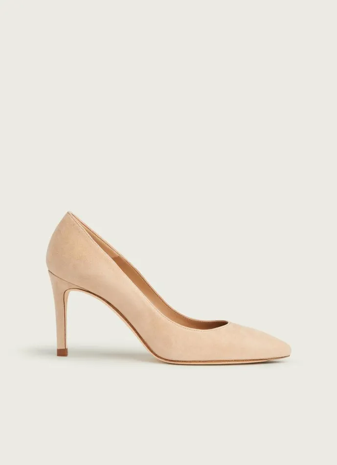 Women Floret Beige Suede Pointed Toe Courts Beige LKBennett Court Shoes