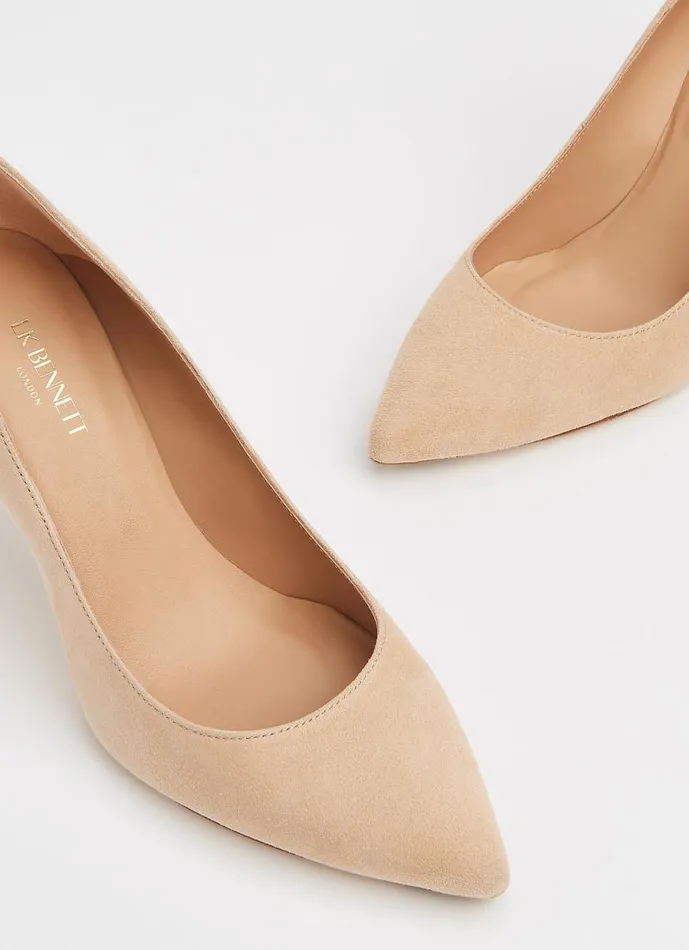 Women Floret Beige Suede Pointed Toe Courts Beige LKBennett Court Shoes Women Floret Beige Suede Pointed Toe Courts Beige LKBennett Court Shoes