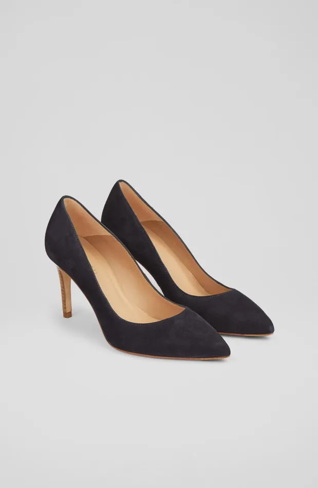 Women Floret Navy Suede Pointed Toe Courts Navy LKBennett Court Shoes Women Floret Navy Suede Pointed Toe Courts Navy LKBennett Court Shoes