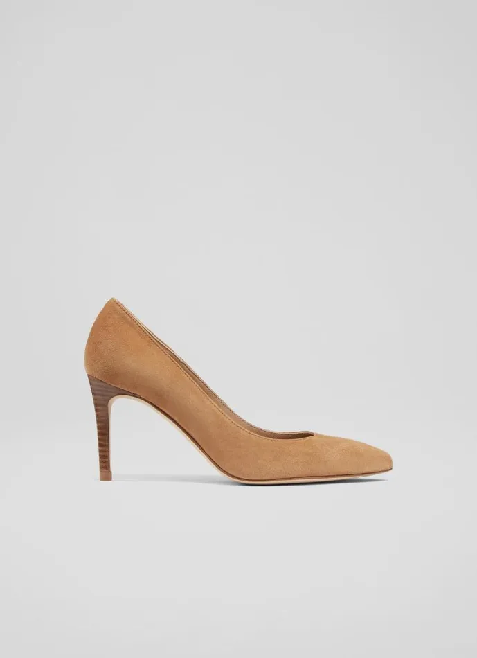 Women Floret Nutmeg Suede Pointed Toe Courts Brown LKBennett Court Shoes