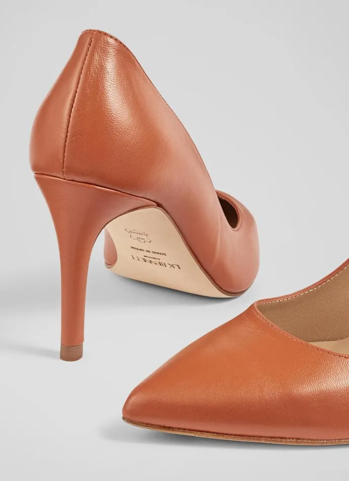 Women Floret Orange Leather Pointed Toe Courts Burnt Orange LKBennett Court Shoes Women Floret Orange Leather Pointed Toe Courts Burnt Orange LKBennett Court Shoes