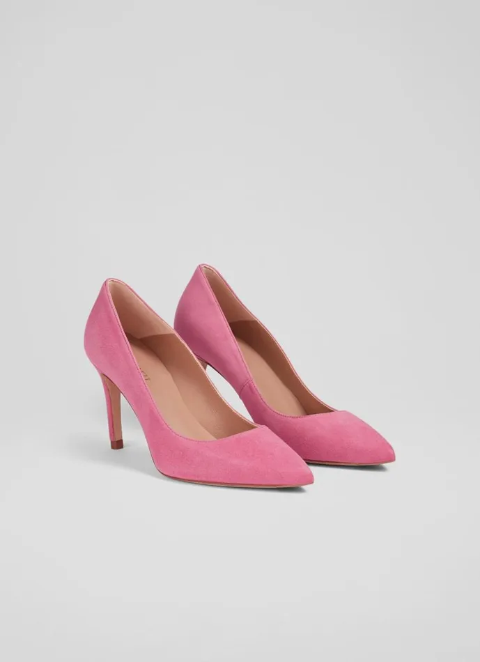 Women Floret Pink Suede Pointed Toe Courts Pink LKBennett Court Shoes Women Floret Pink Suede Pointed Toe Courts Pink LKBennett Court Shoes