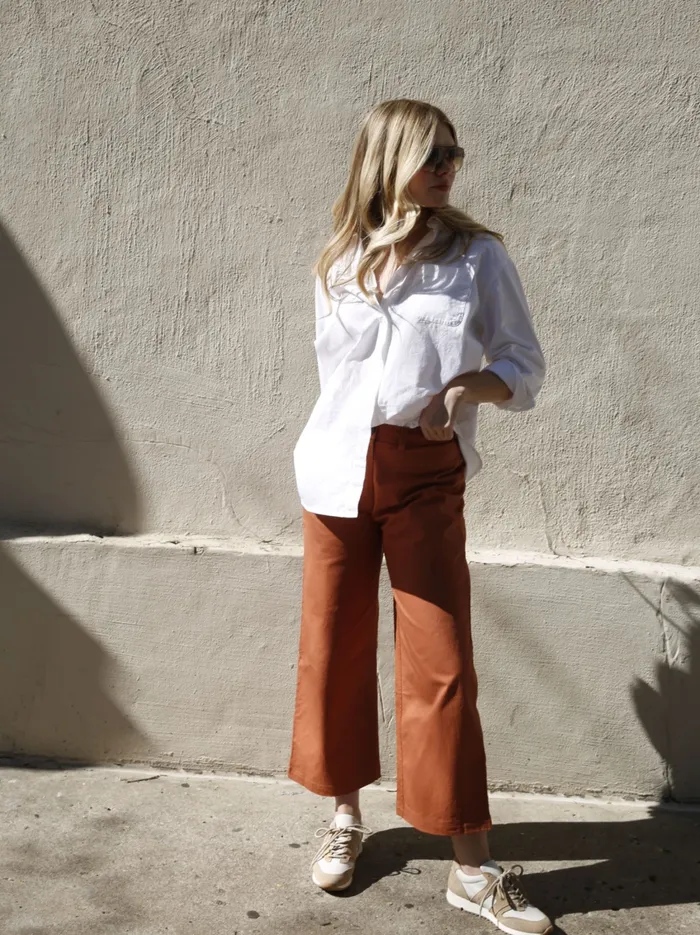 Women Francis Wide Leg Crop Pant Terracotta Pants Able