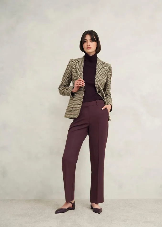 Women Gerrie Straight Trousers Malbec Purple Hobbs Trousers