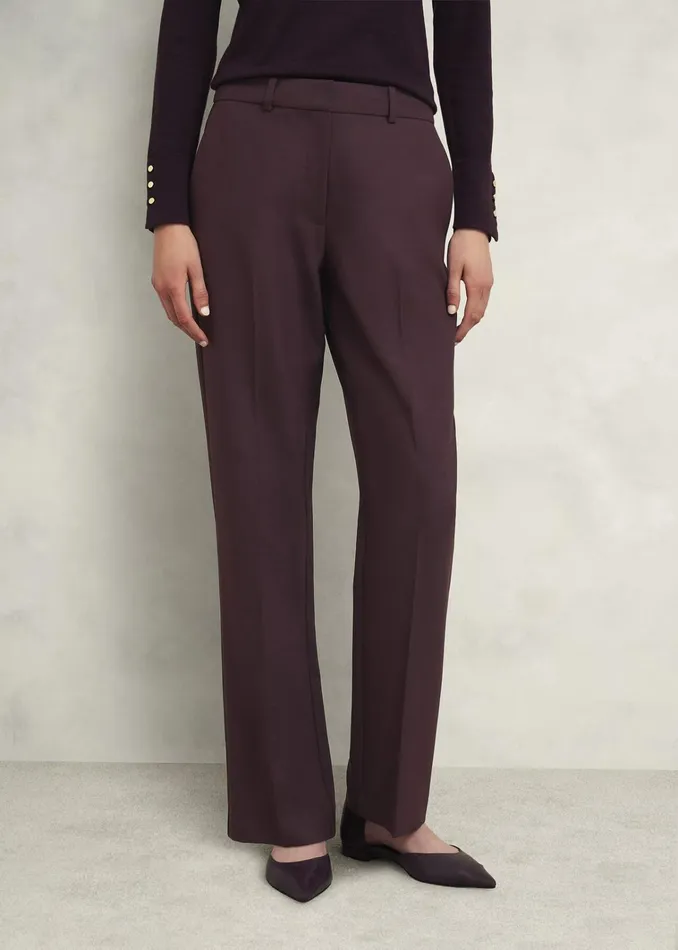 Women Gerrie Straight Trousers Malbec Purple Hobbs Trousers