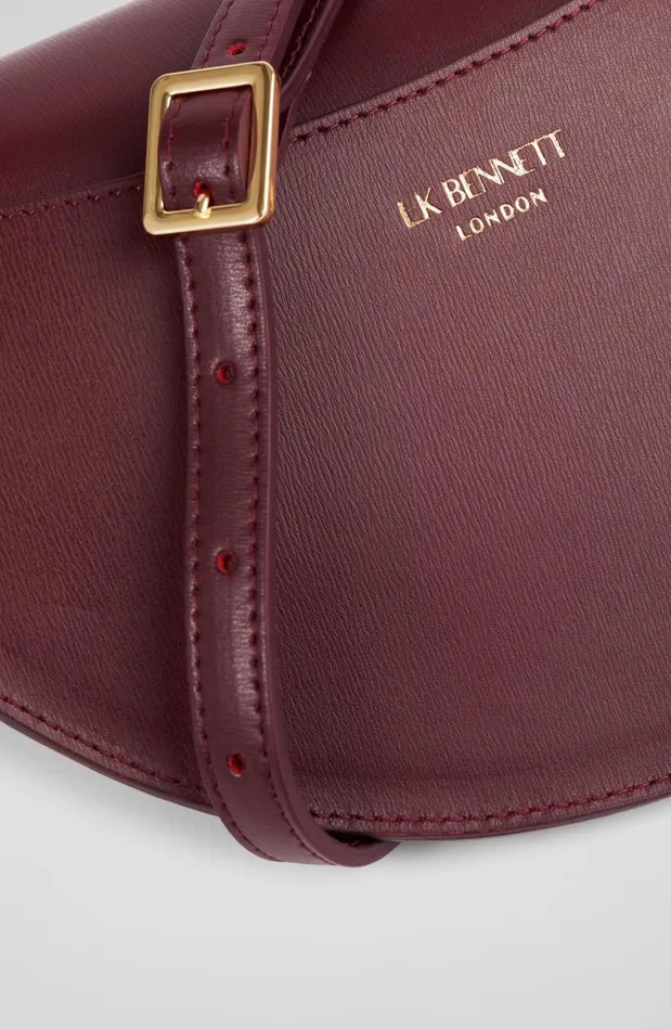 Women Greta Bordeaux Leather CrossBody Bag LKBennett CrossBody Bags