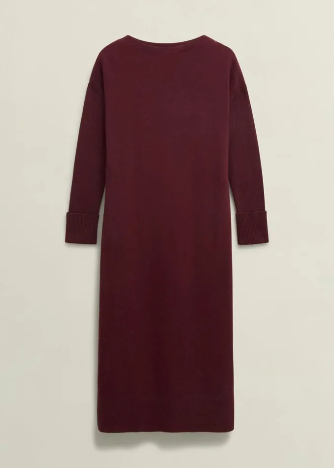 Women Hartsfirth Knitted Dress With Cashmere Cocoa Brown Hobbs Dresses and Jumpsuits