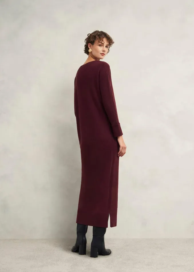 Women Hartsfirth Knitted Dress With Cashmere Cocoa Brown Hobbs Dresses and Jumpsuits