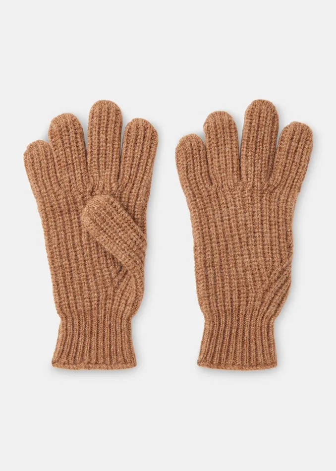 Women Hats Gloves and Scarves Whistles Camel Lambswool Gloves