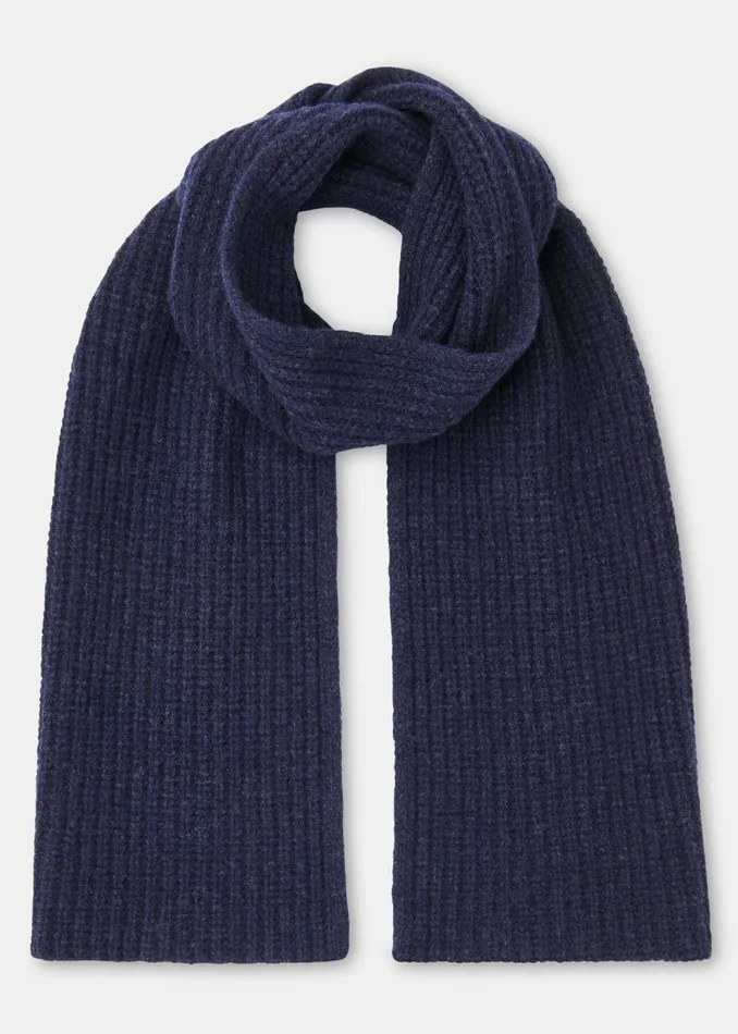 Women Hats Gloves and Scarves Whistles Navy Lambswool Scarf