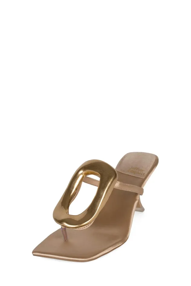 Women Heel Jeffrey Campbell LINQUP Fuchsia Satin Gold