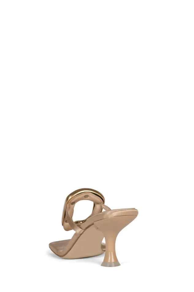Women Heel Jeffrey Campbell LINQUP Fuchsia Satin Gold
