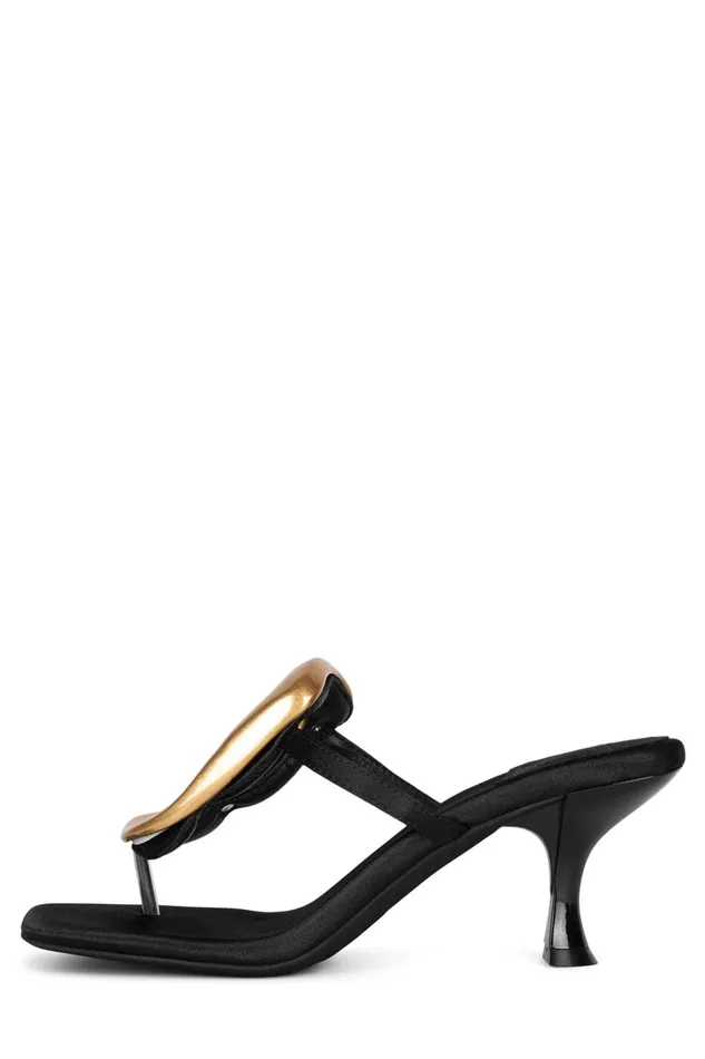 Women Heel Jeffrey Campbell LINQUP Fuchsia Satin Gold