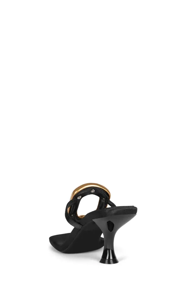 Women Heel Jeffrey Campbell LINQUP Fuchsia Satin Gold