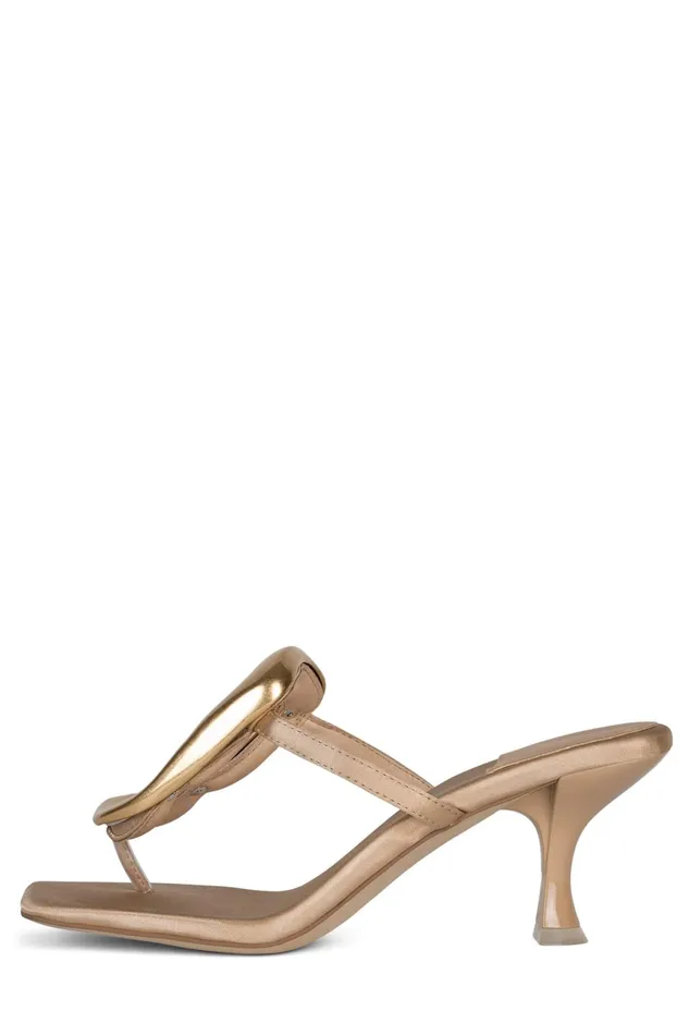Women Heel Jeffrey Campbell LINQUP Fuchsia Satin Gold