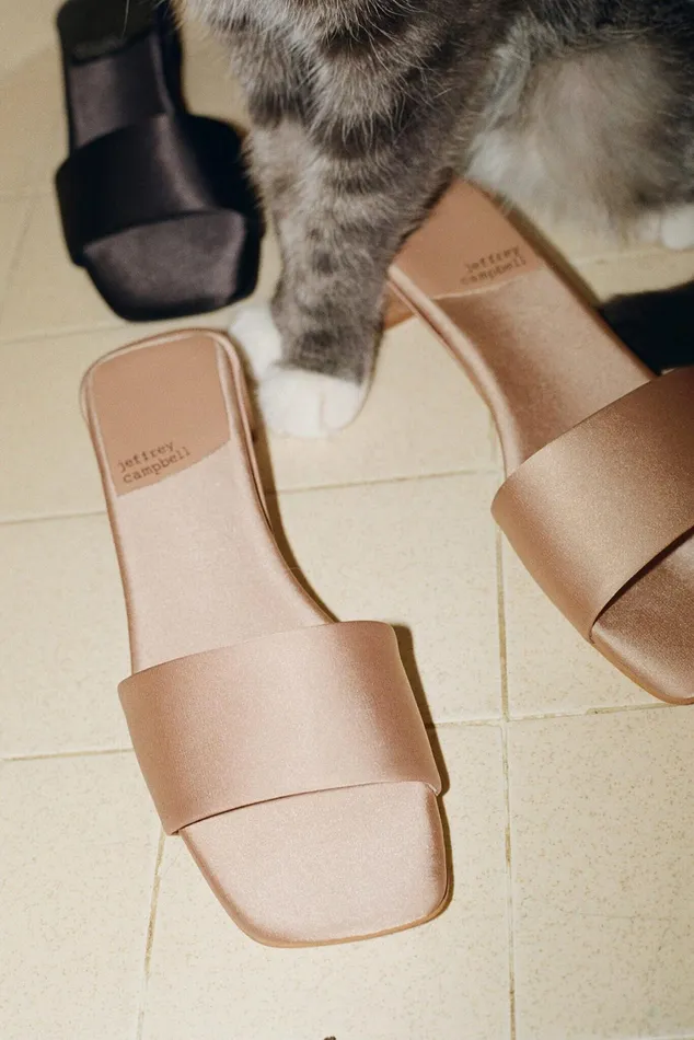 Women Heel Jeffrey Campbell LOWKEY Beige Satin