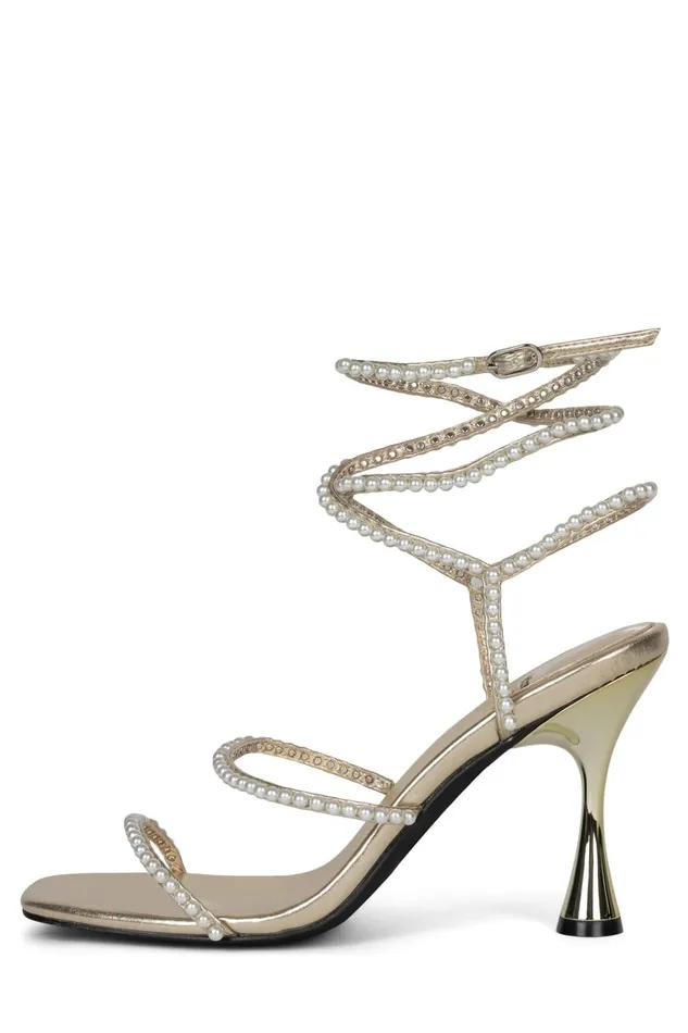 Women Heel Jeffrey Campbell PEARLETTE Gold Combo