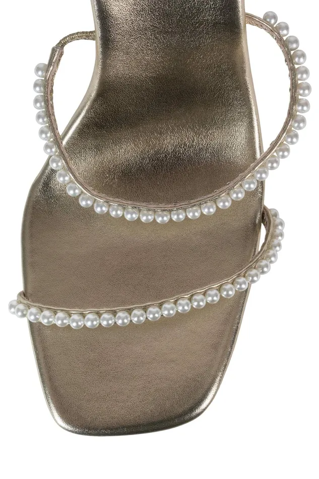 Women Heel Jeffrey Campbell PEARLETTE Gold Combo