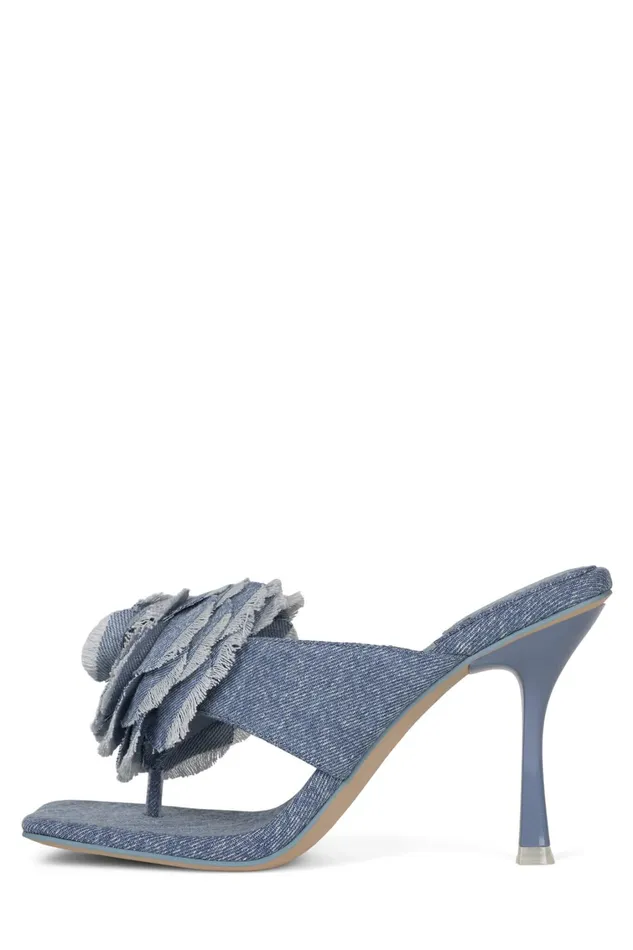 Women Heel Jeffrey Campbell PERIWINKLE Faded Blue Denim