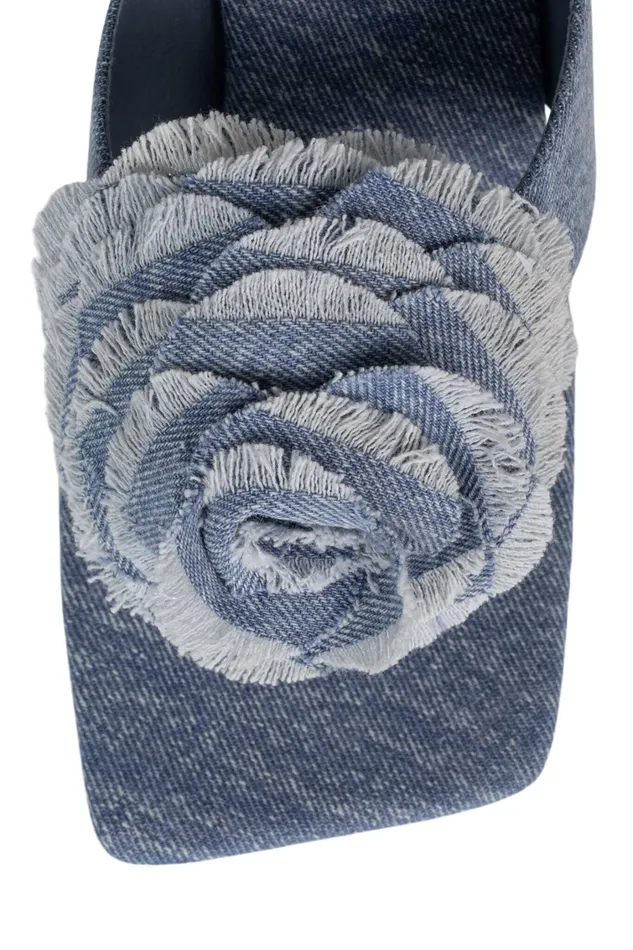 Women Heel Jeffrey Campbell PERIWINKLE Faded Blue Denim