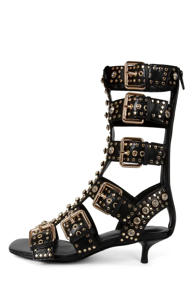 Women Heel Jeffrey Campbell PLASMATIC Black Gold