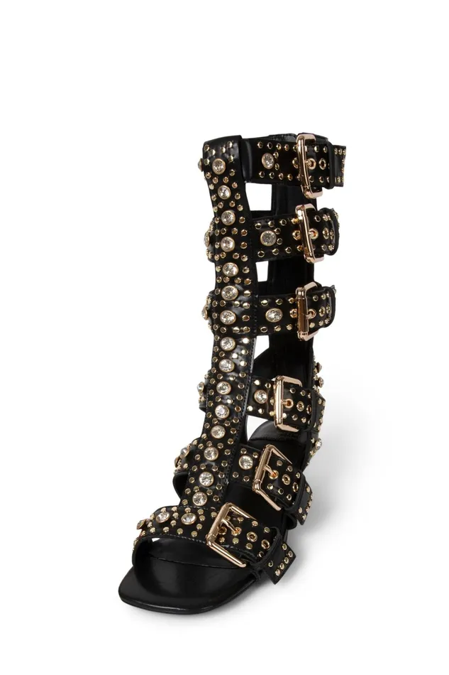 Women Heel Jeffrey Campbell PLASMATIC Black Gold