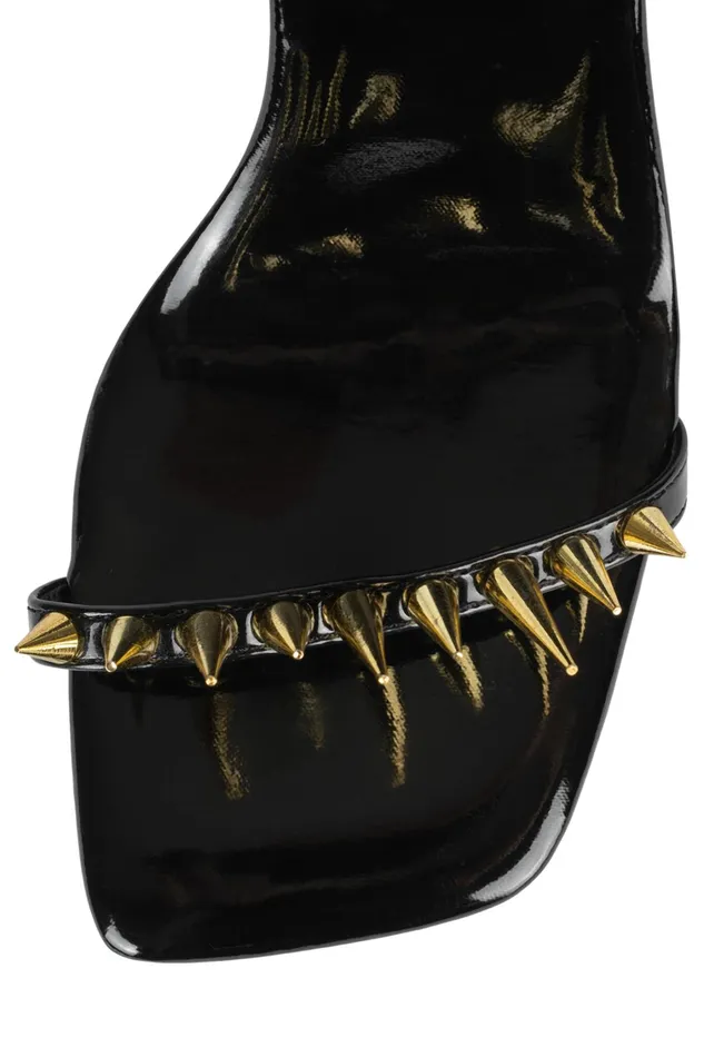 Women Heel Jeffrey Campbell SHARPENUP Red Patent Gold