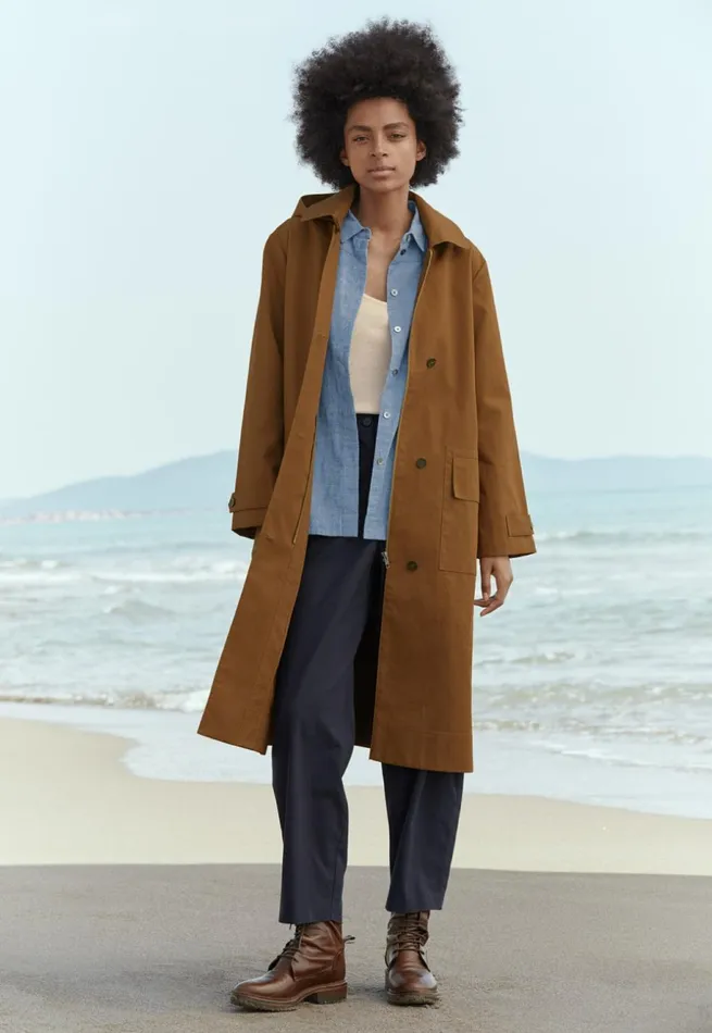 Women Hooded Trench Coat Toffee Poetry Fashion Jackets and Coats