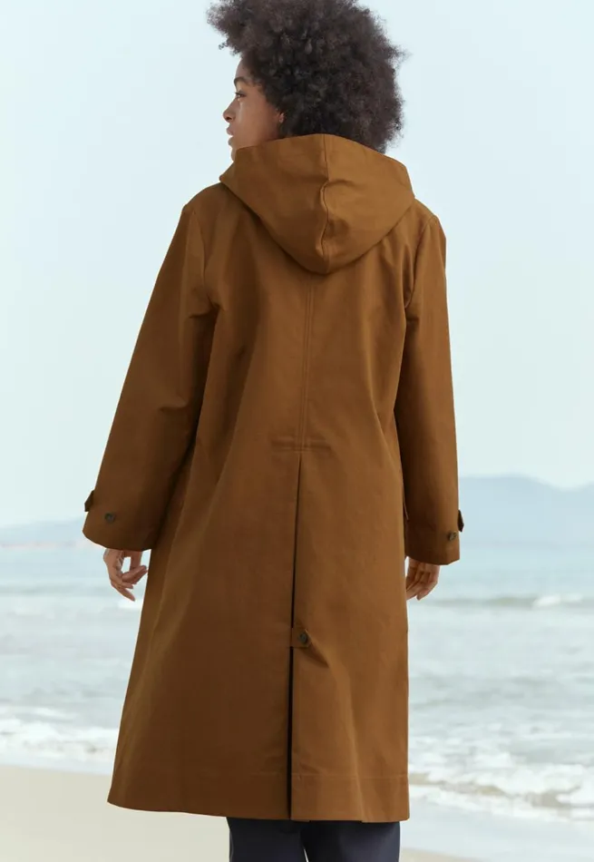 Women Hooded Trench Coat Toffee Poetry Fashion Jackets and Coats